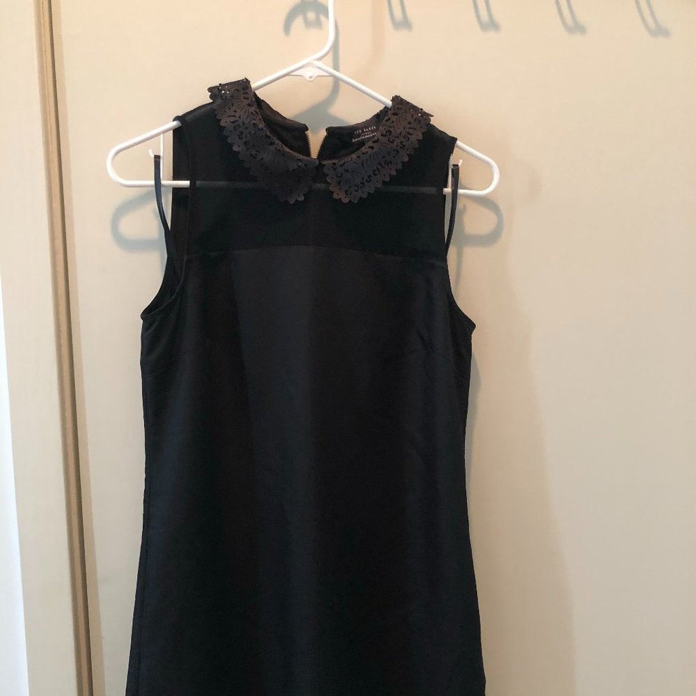Black lace collared Ted Baker Dress